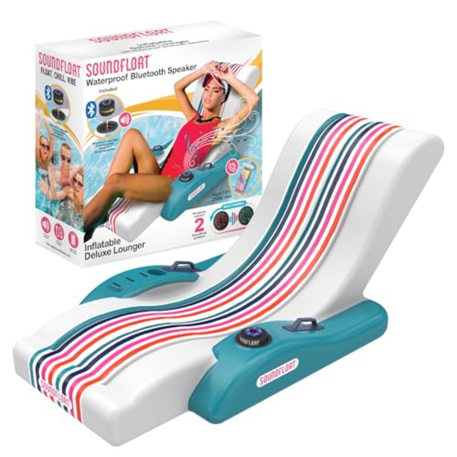 Pool Lounger Inflatable - Espreguiçadeira inflável para piscina com alto-falante