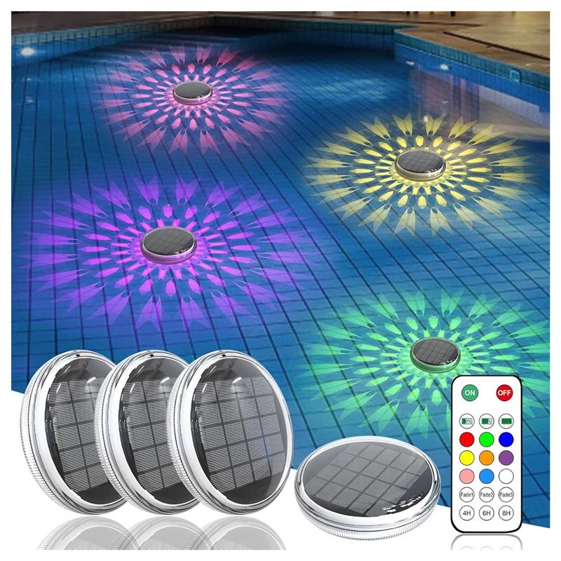 Pool Light Solar Rechargeable - AC23 – Luzes flutuantes para piscina,