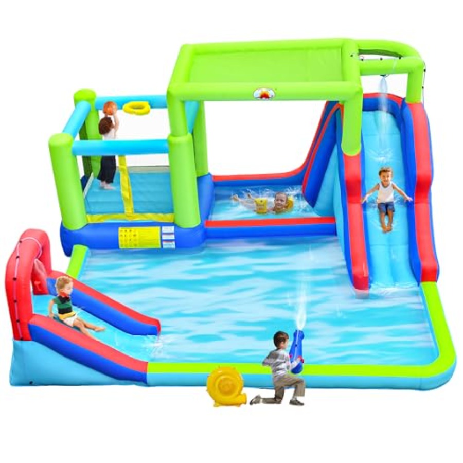 Water Slide Inflatable - Escorregador Inflável para Uso Externo, Material