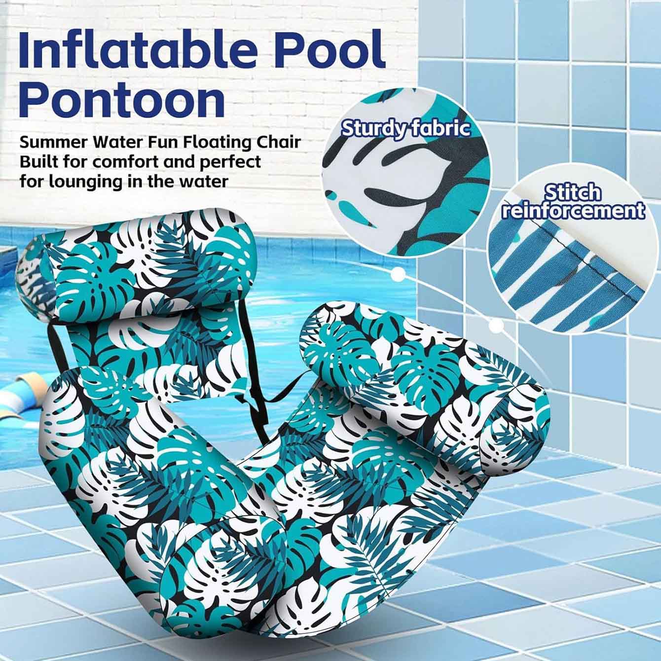 1PC Cadeira Flutuante Inflável - Pool Lounger Inflatable avaliação e preço