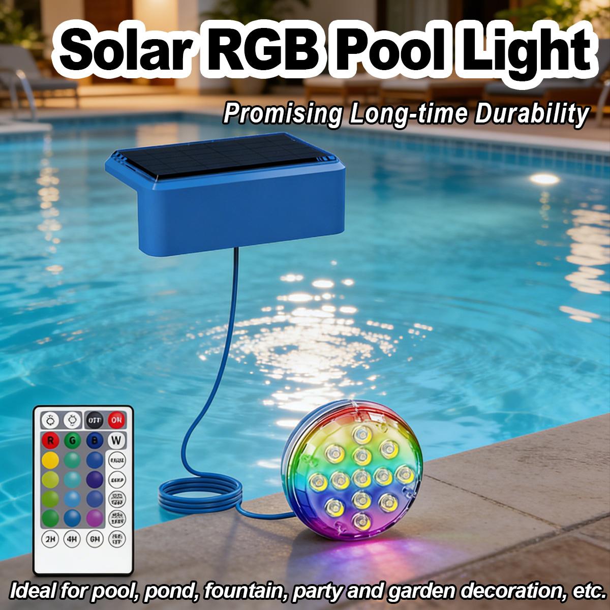 Luz Solar Subaquática para Pis - Pool Light Solar Rechargeable avaliação e preço