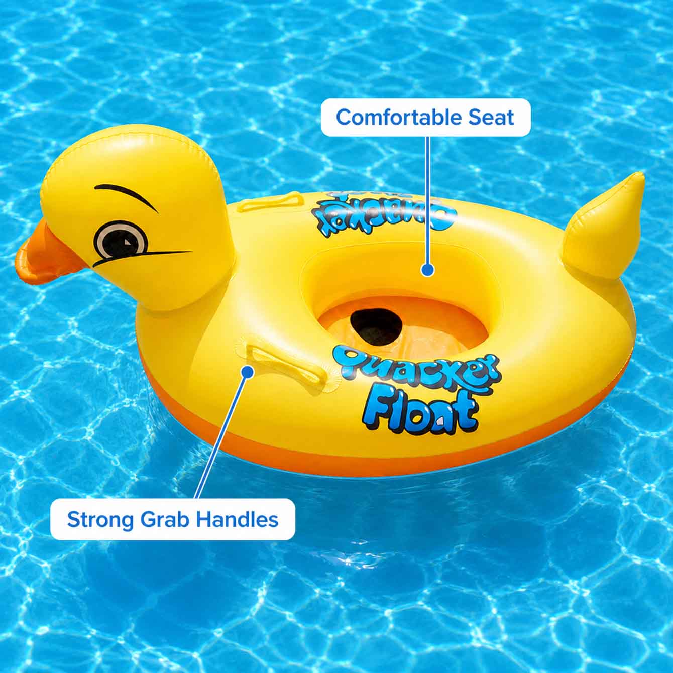 Boia Inflável de Pato com Alça - Pool Float Ring Inflatable avaliação e preço