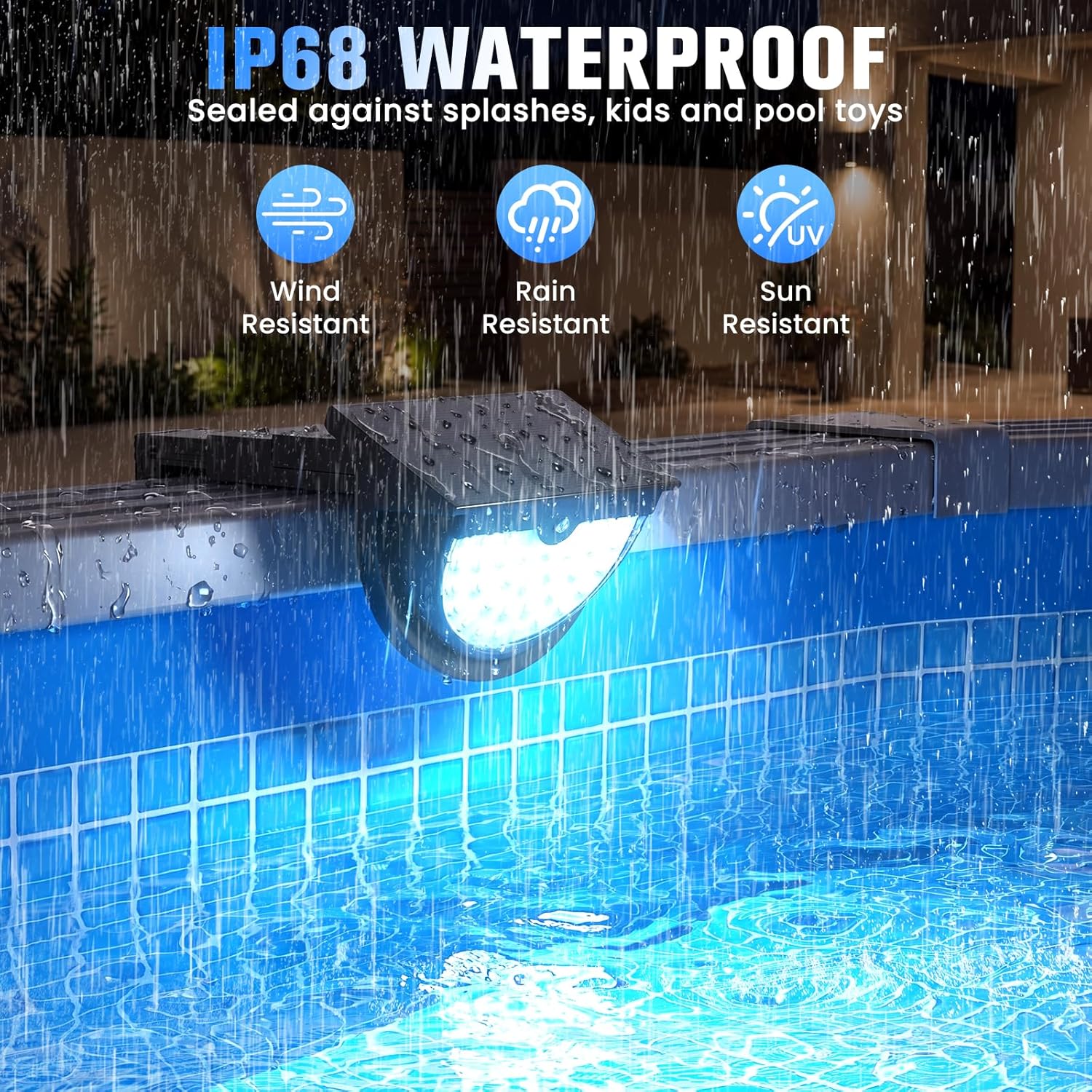 Luzes Solares para Piscina Mul - Pool Light Solar Rechargeable avaliação e preço