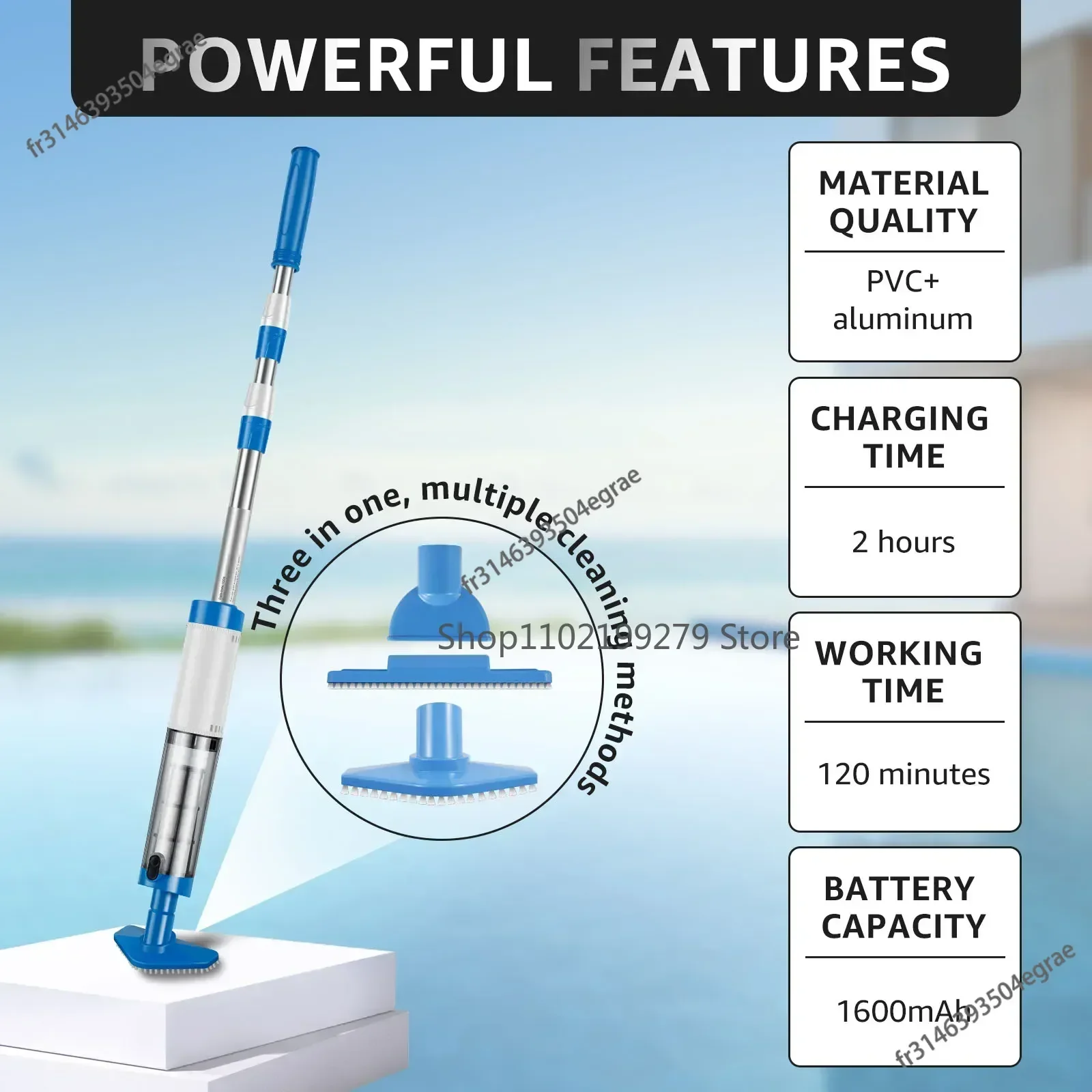 Novo aspirador de pó para pisc - Pool Vacuum Manual avaliação e preço