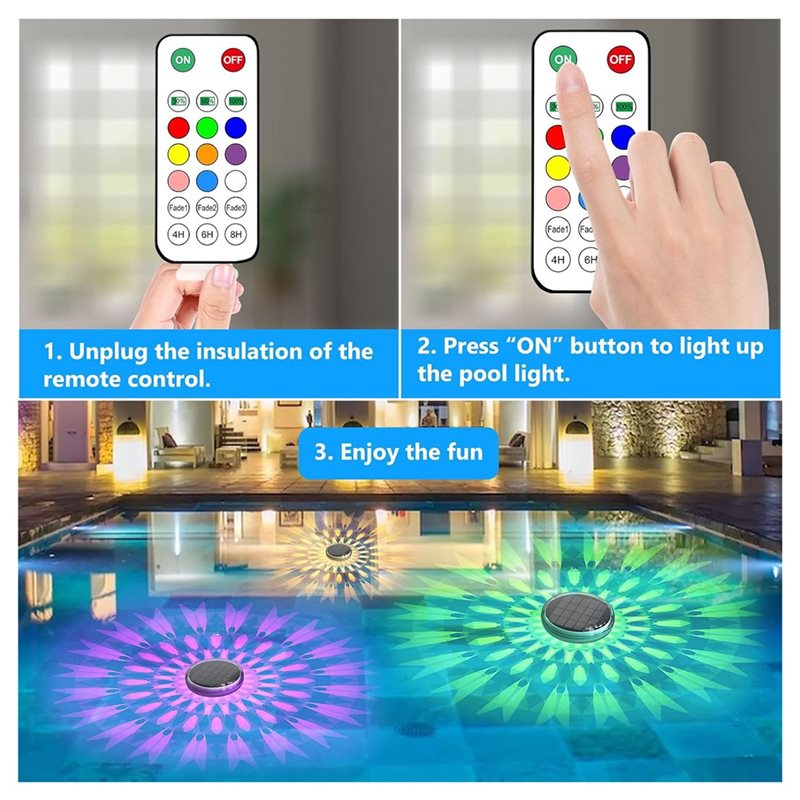 X16A NOVO - Luzes Flutuantes R - Pool Light Solar Rechargeable avaliação e preço