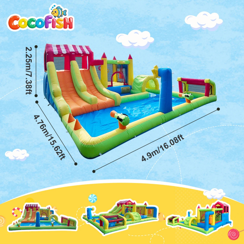 Castelo Inflável Temático de C - Water Slide Inflatable avaliação e preço