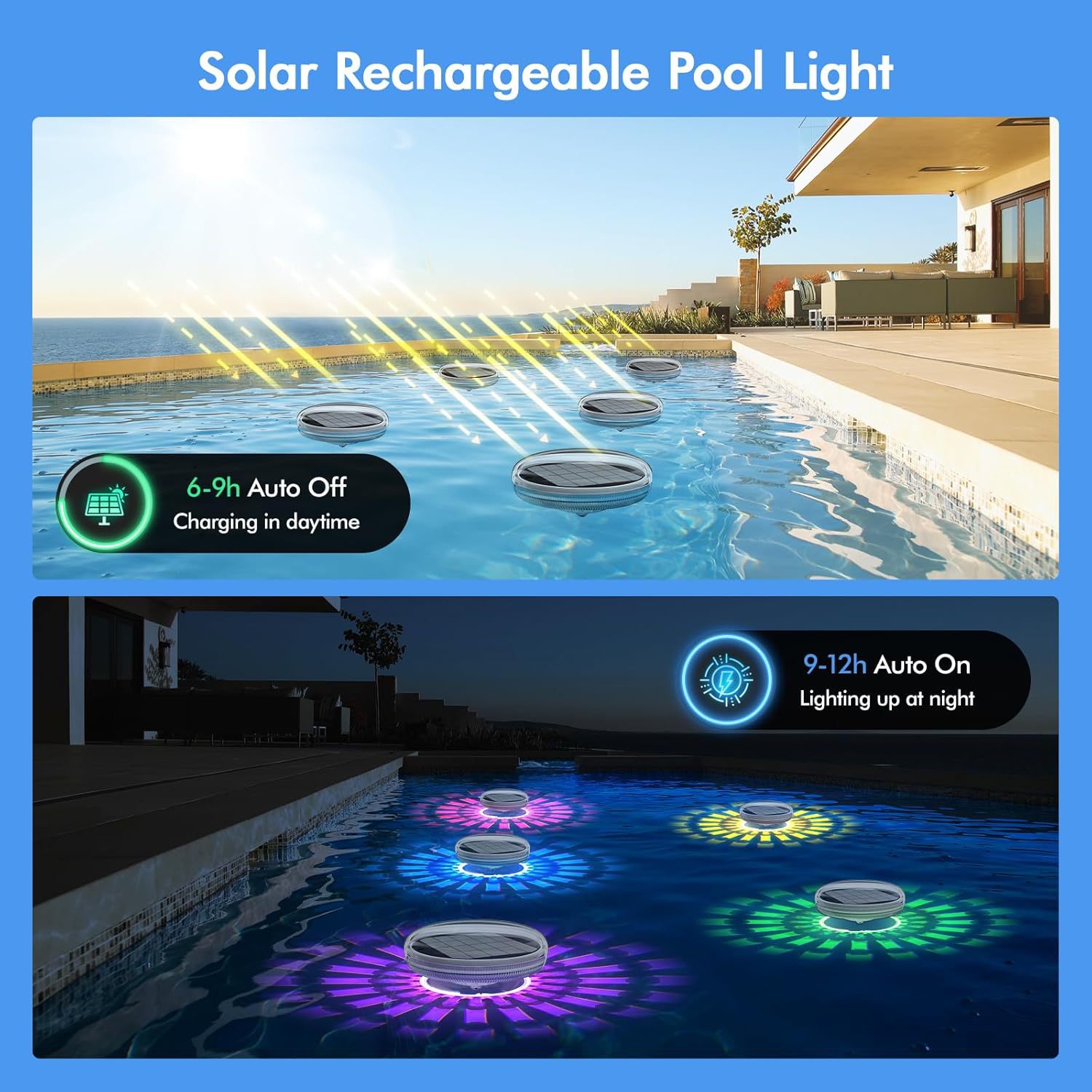 Luz Solar Flutuante para Pisci - Pool Light Solar Rechargeable avaliação e preço