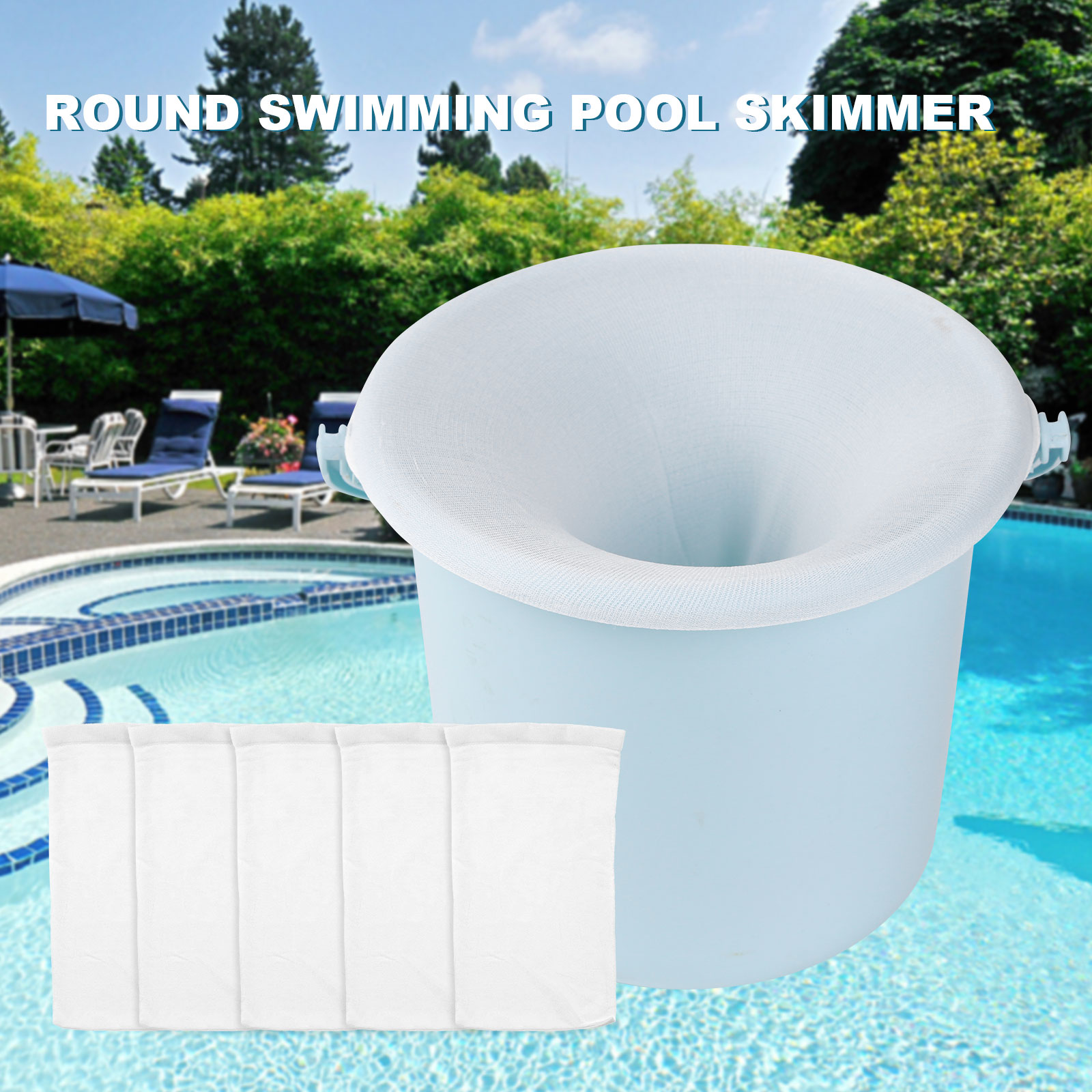 100-5 pçs piscina skimmer meia - Pool Skimmer Net avaliação e preço