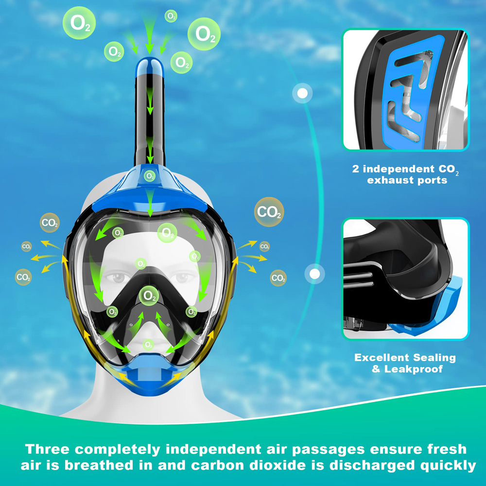 Máscara de snorkel facial comp - Snorkel Mask Full Face avaliação e preço